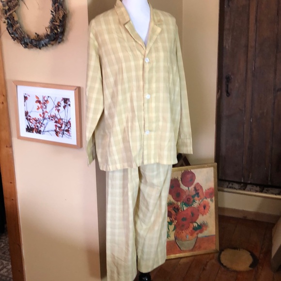 VINTAGE 60βs Mens sz Large Ron Chereskin Plaid PJs